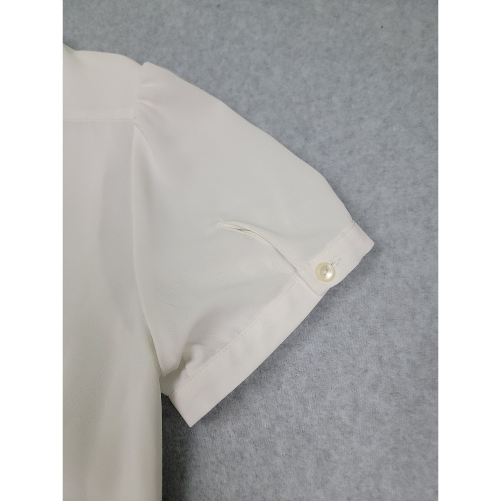 Pendleton White Button Up Ruffled‎ Front Size 8 - Picture 5 of 11
